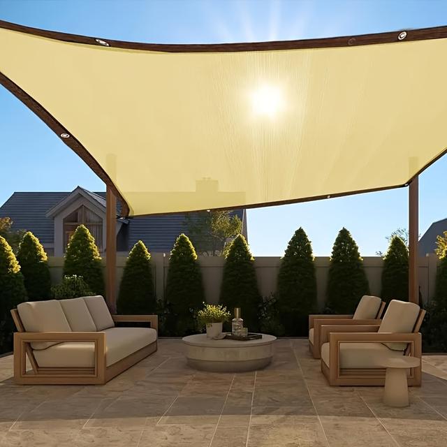 TEMU Courtyard Sunshade, Sun Protection, Outdoor Light Blocking, Breathable, Reinforced