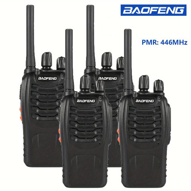 TEMU 2/4pcs Rechargeable Remote Intercom 16ch Walkie-talkie Pmr Radio With A Professional Range Of 1-3km, Suitable For Outdoor Survival Camping And Hiking
