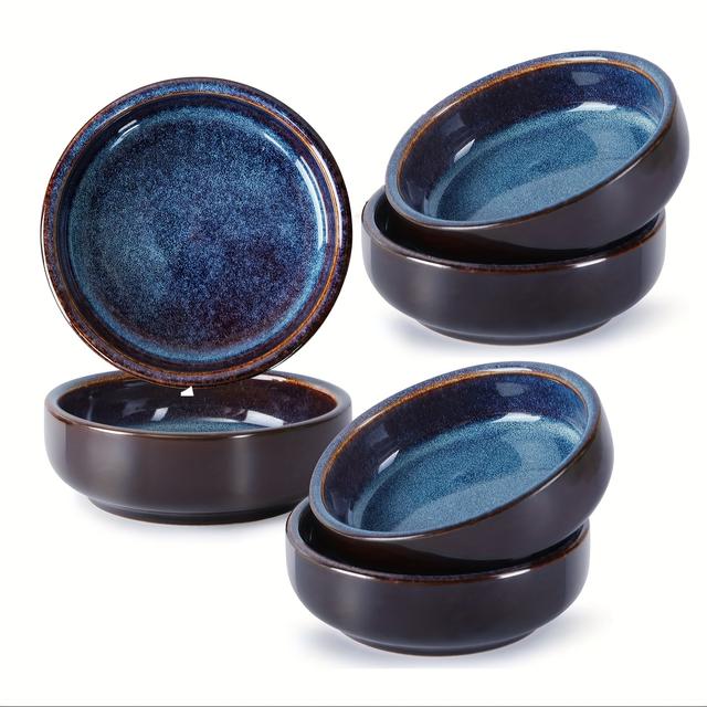 TEMU 6pcs Set 3.3-Pollici Giappone -Transformato Set Di Ciotole Per Condimenti Ciotola Per Salsa Di Soia Ciotola Per Ceramica Ciotola Per Insalata