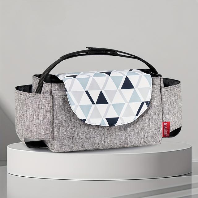 TEMU A Portable Stroller Storage Bag, Made Of Polyester Fiber, A Multifunctional Large-capacity Bag For Storing Bottles And Diapers