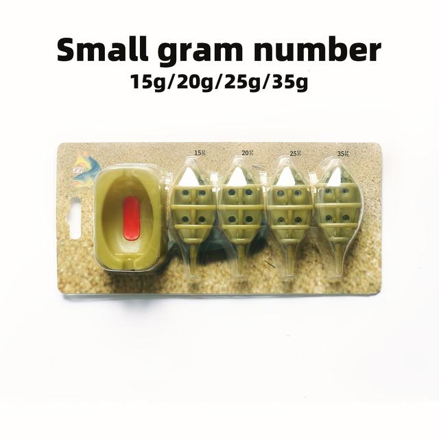 TEMU 1 Set Pvc Carp Fishing Bait Cage, Long-distance Casting Feeder For Hair Rig, Durable Fishing Accessory, Bait Holder| Design|easy Feature, Fishing Lures And Baits