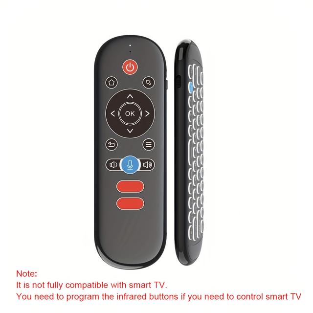 TEMU 2.4g Wireless Air Mouse Remote Control With , Backlight, 6-axis Gyroscope, , Ir Learning, Perfect For Box, Projector, Ps3, Pc,etc.! No Support For Smart Tv