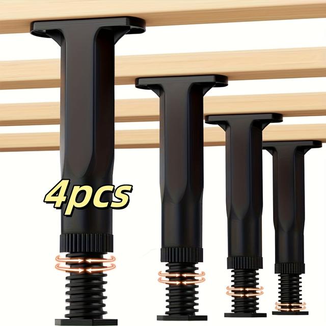 TEMU Set Of 4 Adjustable Legs For Bed Frames, Compatible With Various , Ideal For King And Queen Beds, Install, Requires No Power, Provides Sturdy Support With Options For 4 To 16pcs.