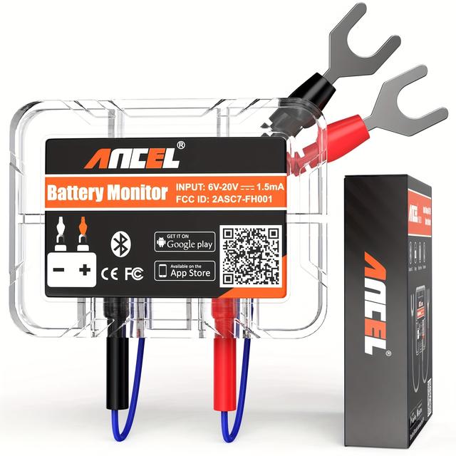 TEMU Ancel Bm200 Car Battery Tester, Battery Monitor Wireless Auto Battery Load Tester With Cranking Charging Test, Battery For Iphone Car/rv/motorcycle/truck/boat