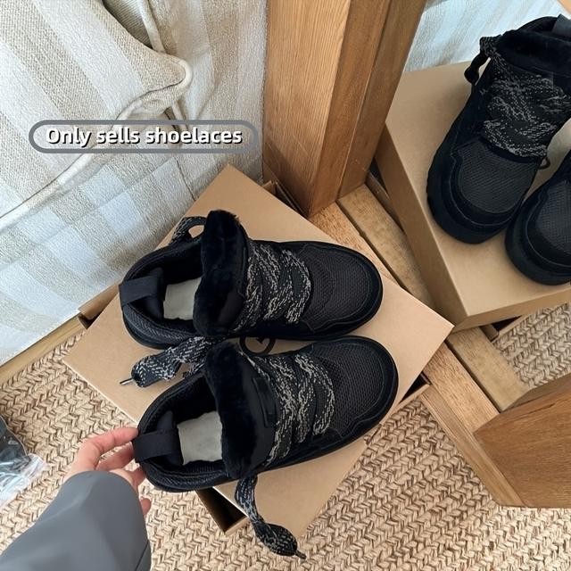 TEMU Надширокі шнурки/Нові замінні шнурки для снігових чобіт/Підходять для взуття з великими люверсами/Зимові модні аксесуари