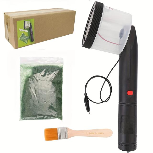 TEMU Miniatűr Jelenet Modell Mini Elektrosztatikus Fűszőnyeg Statikus Fűszőnyeg Alkalmazó Készlet Hordozható ABS Fűszőnyeg Gép DIY Modellezés Hobbivonat Vasúti Modell Kézműves Kiegészítők