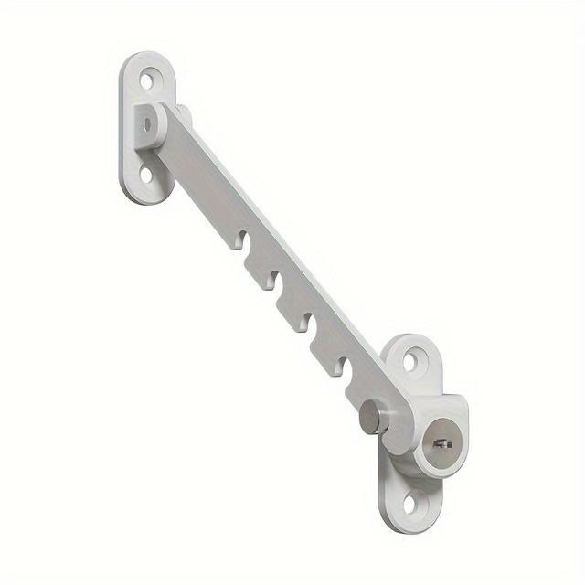 TEMU 1pc Window Ventilation Fixer Stopper, Plastic-steel -opening Door And Window Stopper Wind Hook, Windproof Support Bracket Lock, Window Safety Lock