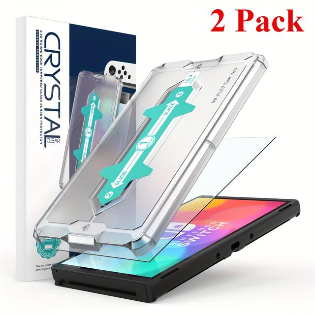TEMU 2x 9h Tempered Glass Screen Protector W/ Tool For Switch 2 2025