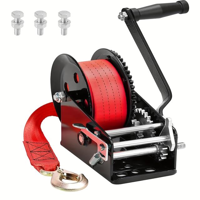 TEMU Guincho Pesado de 3500Lbs com Gancho, Adequado para Carros, Flutuantes, Embarcações, Barcos de Pesca, etc., Acessório para Reboque de Barcos