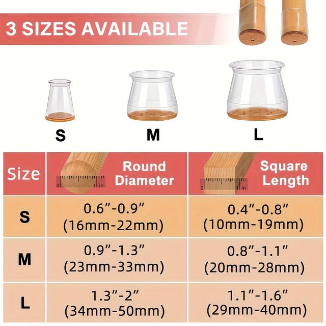 TEMU 32 New Hot-selling Felt One-piece 360° No-dead-angle Furniture Chair Foot Covers