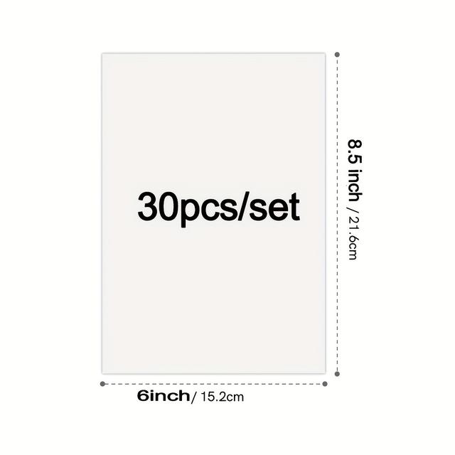 TEMU 30-40pcs/set Cuttable Clear Double-sided Adhesive Sheets - Diy Crafts, Scrapbooking, Gift Wrapping, Paper Crafts & Handmade Cards