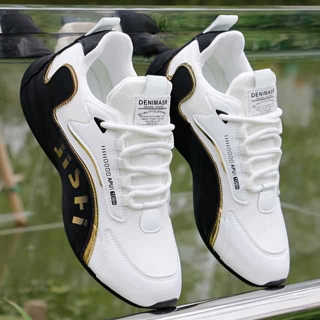 TEMU Heren Skateboardschoenen | Lage, Instapmogelijkheid, Bovenwerk van Stof, PVC , KOONEXY Merk, Geschikt voor Dagelijks & Casual Gebruik, Training, Hardlopen