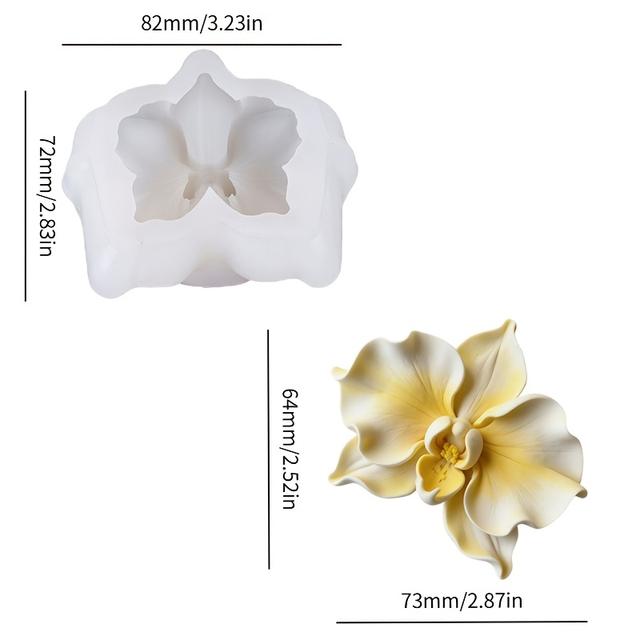 TEMU Silicone Resin Mold | Delicate Orchid Silicone Mold For Aromatic Candles And Decorative Ornaments, Easy-to-demold And Clean, Ideal For Handmade Gifts And
