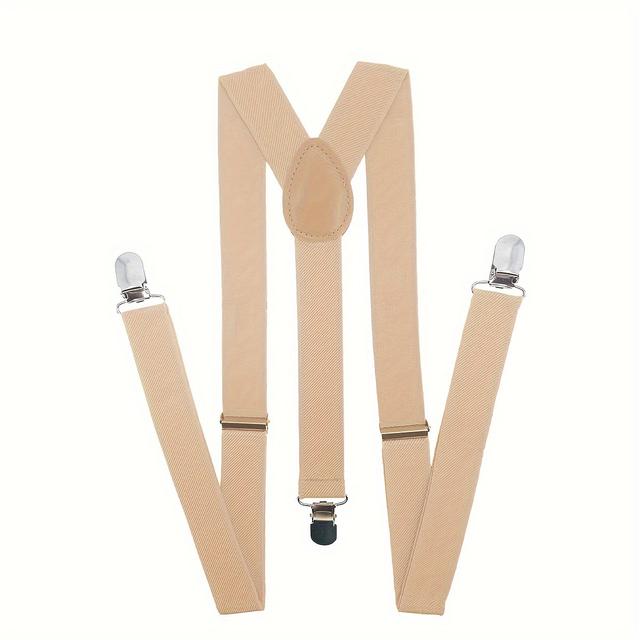 TEMU Tirantes de color sólido para hombre, tirantes elásticos