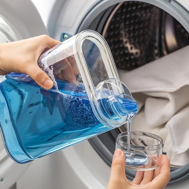 TEMU 1 szt. Dozownik do Płynu do Prania i Zmiękczacza do Tkanin - Organizer do Pralni, Butelka z Dozownikiem do Płynu do Prania