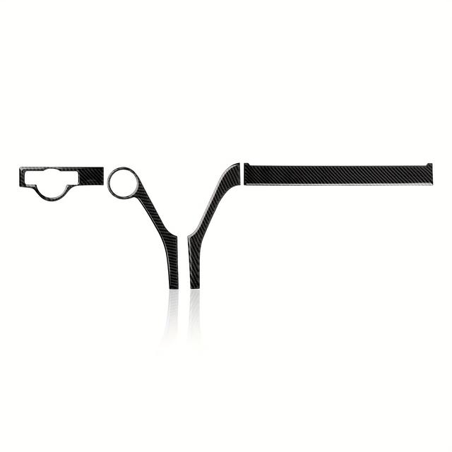 TEMU Car Dashboard Sticker Cover Carbon Strips For W204 2007 2008 2009 2010 Interior Accessories