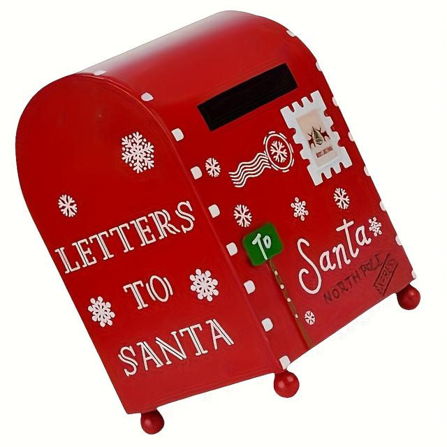 TEMU 1 Christmas Mailbox Table Centerpiece Decoration, Suitable For Holiday Dining Room Decorations, Room Bedroom Letterbox, Christmas Gift Party Table Centerpiece