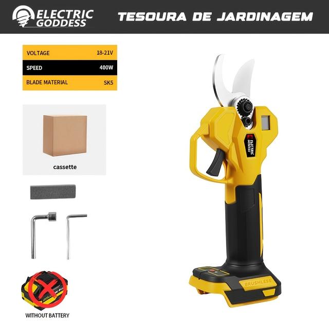 TEMU 18~21v Brushless Electric Garden Shears - For Makita Batteries, Sk5 Blade 40mm Cut, 400w, -10-60°c For Garden Maintenance & Plant Care. (battery Not Included)