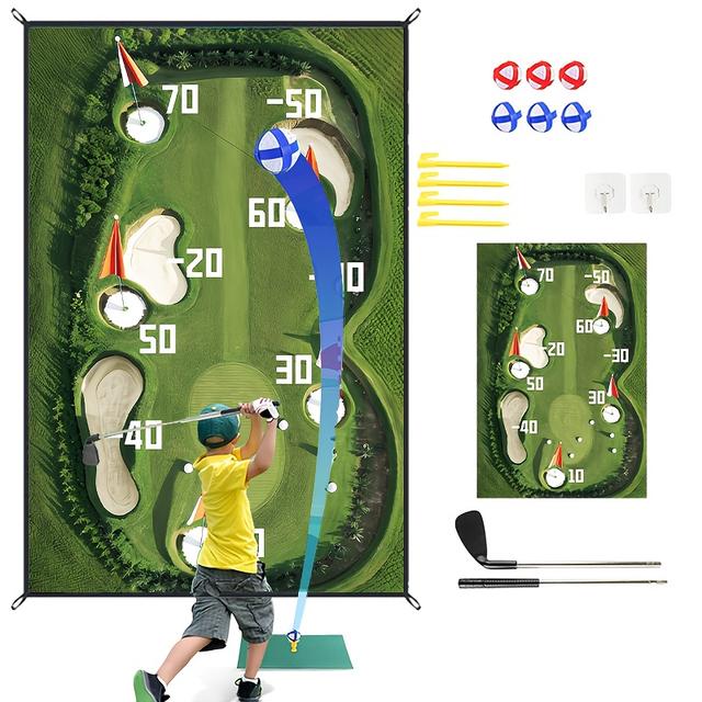 TEMU Kids Golf Competitive Game Mat Set, Indoor Outdoor Sports, Leisure Throwing Toys, Family Gatherings, Parent-child Throwing Game Cloth Targets Indoor&outdoor Sports Toys For Holiday Gifts
