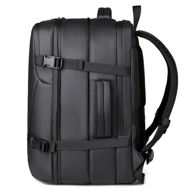 TEMU Ladies' Backpack, Made Of Pu Fabric, Expandable And Vacuum Compressible, Suitable For Daily Commuting And Business Trips As Backpack