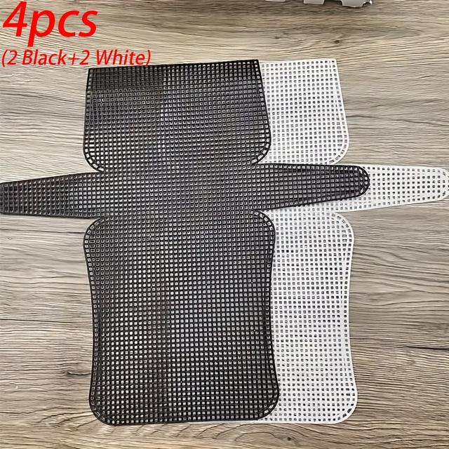 TEMU 4 db-os kézzel készített szőtt hálós pánt szett, horgolótűvel és erősítő párnával - Eszközök és tervezési sablonok zsákfonásához