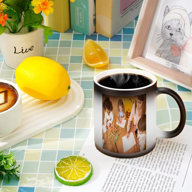 TEMU 1pc Personalized Name/text/date Mug - Coffee Cup Suitable For Coffee, Tea, Hot Drinks - Insulating Cup, Hand Wash Only - Thoughtful Gift For Valentine' Day, Mother' Day, For Couples, For Mom