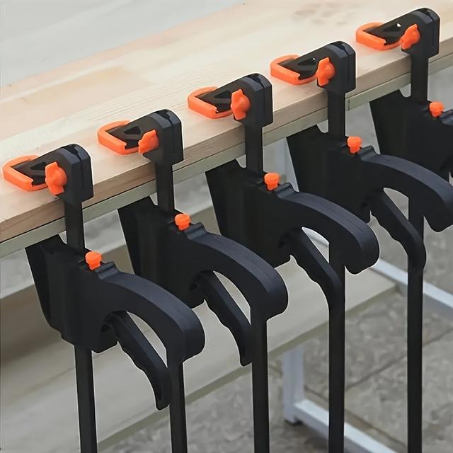 TEMU 5pcs Set Of F-clamps - Quick-release Ratchet Squeeze Carpentry Tools, Home Renovation Manual Tools