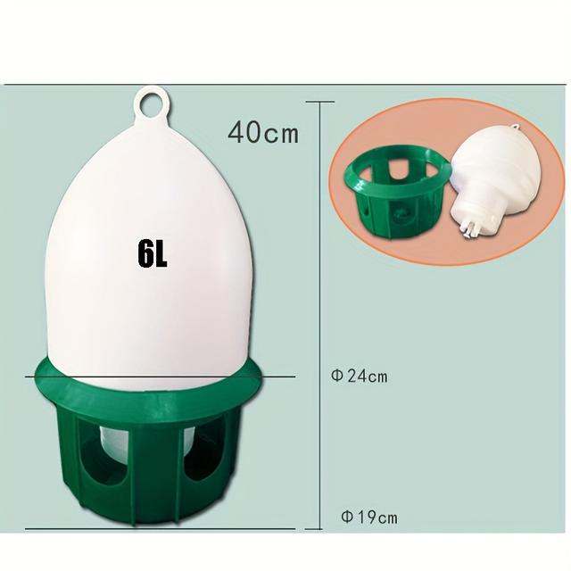 TEMU Automatic Water Jug For Pigeons With A Large Capacity, Designed To Prevent And Heat, Suitable For Parrots And Racing Pigeons, Made From Thickened Plastic For Pet Use, Without Battery