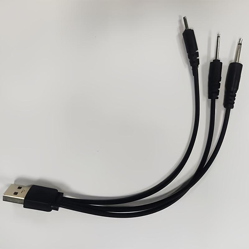 TEMU 3-in-1 Vibrating Stick Charging Cable, Power Cord With 2.5mm And 2.0mm Connectors, Massage Stick Charging , Valentine's Day Gift