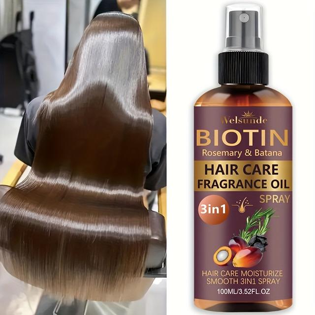 TEMU Conditione 3-in-1 Biotin & Rosemary & Batana Oil No-rinse Hair 3.52fl.oz, Long-lasting Fragrance, Contains Natural Moisturizing Ingredients, Leaves Hair , Hair Fuller Smoother, Ideal Holiday Gift