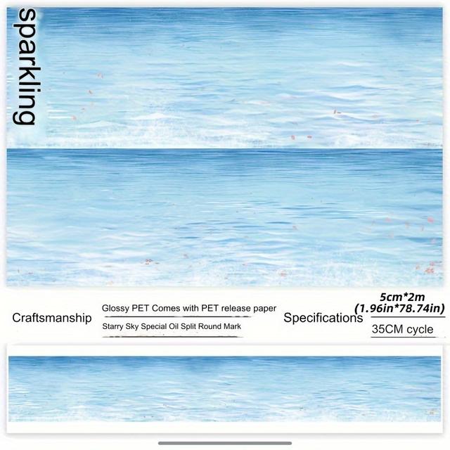 TEMU Two-meter Roll Of Ceenie And Paper Tape Handbook Material Sticker With Release Paper Special Ink Decorative Tape