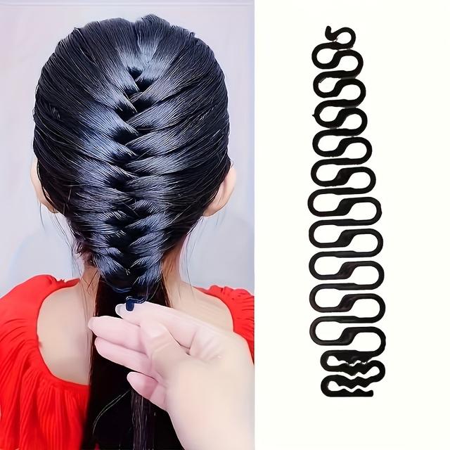 TEMU 3pcs Braiding Tool Fish Bone Braiding Hair Styling Tool Magic Hair Twisting Styling Hair Accessories, Makeup Hairdressing Styling Tool Accessories, Tie Out Good-looking Ponytail