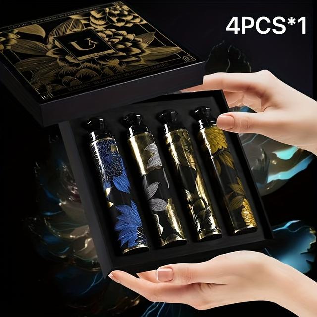 TEMU Нова зубна щітка з м'якою щетиною серії "Чорна квітка" 1 коробка 4 шт., подарункові коробки 2 коробки 8 шт., портативна зубна щітка-помада для дому, зубна щітка для студентів, пар, подорожей