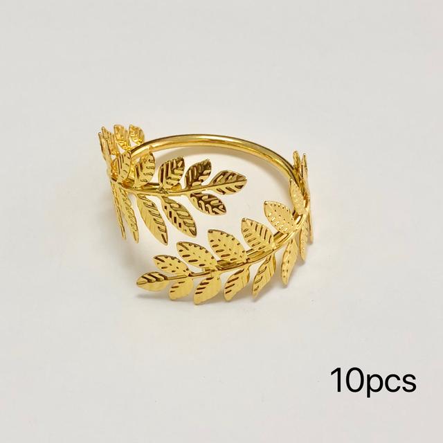 TEMU 10er-Set Serviettenringe mit Kreuzendem Baumblatt