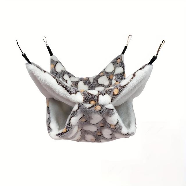 TEMU 1 шт. Затишний висячий ліжко для гуенців, мишей, хом'яків та хорьків, м'який та аксесуар для політки для малих , пухнастий для