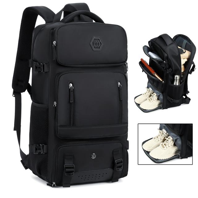 TEMU Reisegepäck-Tasche, Wanderrucksack mit Schuhfach, 17,3-Zoll-Laptop-Business-Wochenend-Rucksack für Männer Frauen, Urlaubsgeschenk