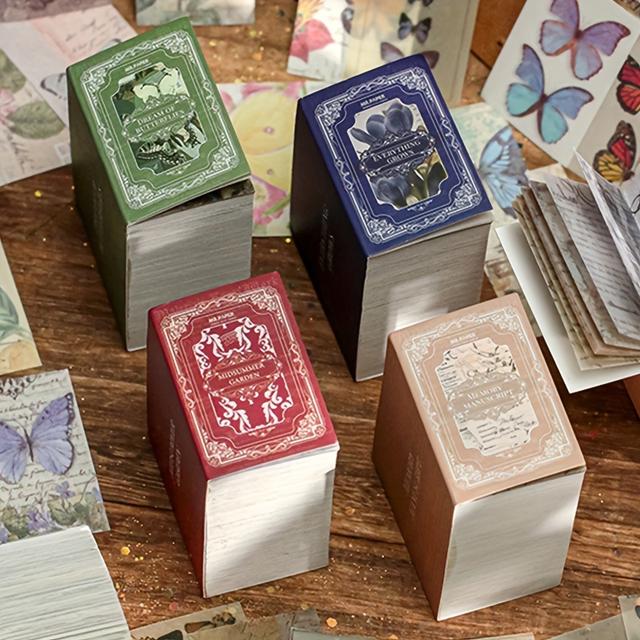 TEMU 360 Sheets Vintage Vintage Paper, Nature Flower Aesthetic Paper Supplies, Decorative Paper Material For Scrapbooking Junk Journal Photo Album Supplies Diy Art Craft (random 1 Book)