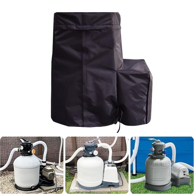 TEMU Copertura per Pompa da Piscina Rivestita in 420D con Filtro Sabbia Rifiute per Filtri INTEX 14-16