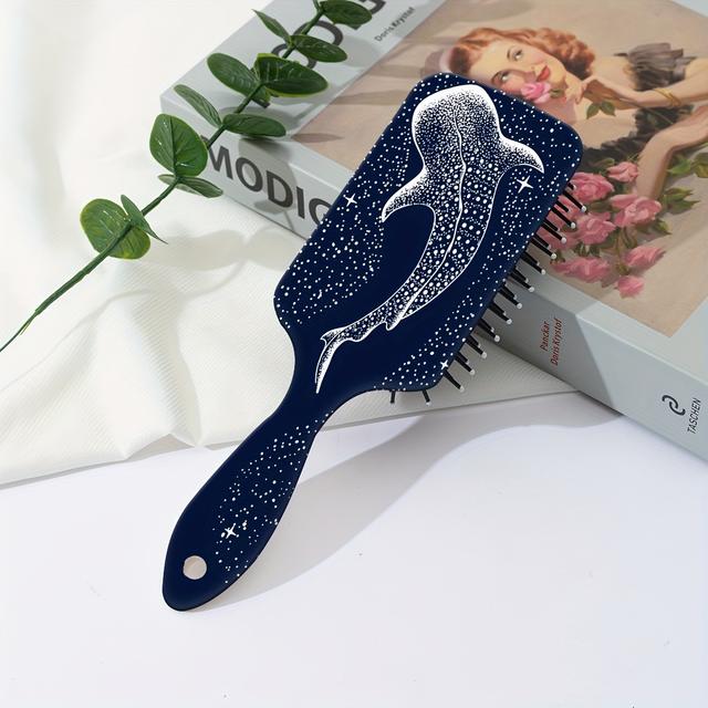 TEMU 1pc/spring/summer Print Large Board Hair Massage Comb Activating Hair Root Hair Anti- Electrostatic Comb