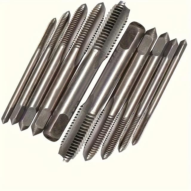 TEMU 10pcs Steel Thread Tap Set - Spiral Point Metric Hand Taps M3 M4 M5 M6 M8 Sizes Threading