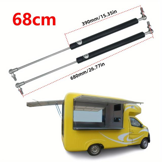 TEMU 1 Paar 58 cm 68 cm 500 kg Dämpfer für Seitenfahrzeugtür, Gasdruckventil, Stoßdämpfer, Stoßstange für Imbisswagen