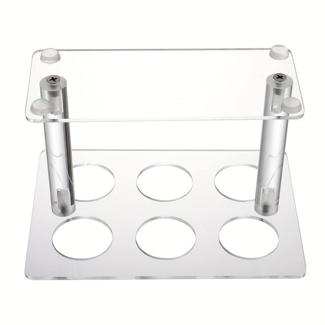TEMU 6-hole Acrylic Ice Cream & Stand - Clear, Display For Parties, Weddings & Birthdays