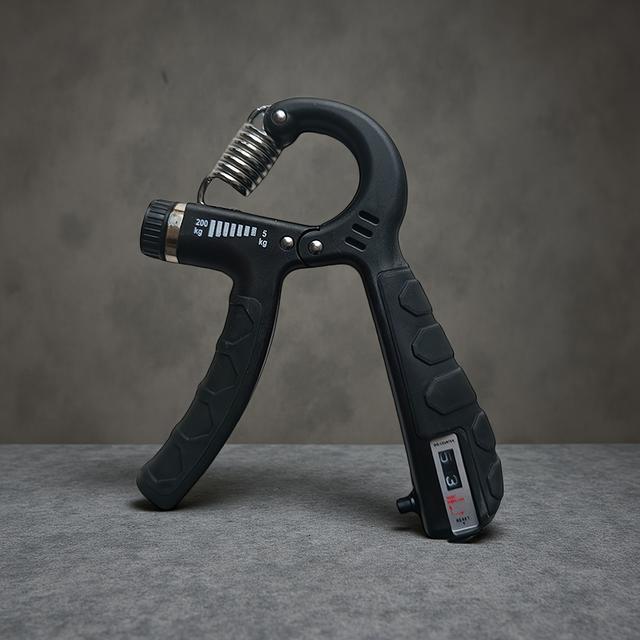 TEMU Ruční posilovač s počítadlem, nastavitelný 5-200 kg, trénink prstů a úchopu, profesionální vybavení pro posilování rukou a paží, rehabilitaci a budování svalů, kompaktní a přenosný