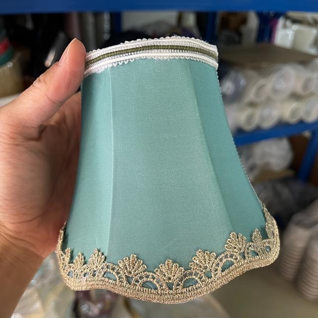 TEMU 2pack Small Lampshade - Fabric Clip On Bulb Vintage Ceiling Light Shades For Table, Wall And Bedside Lamp, 5.1x4.7 Inch, For Pointed Light Bulb Diameter Within 5cm/ 1.96inch