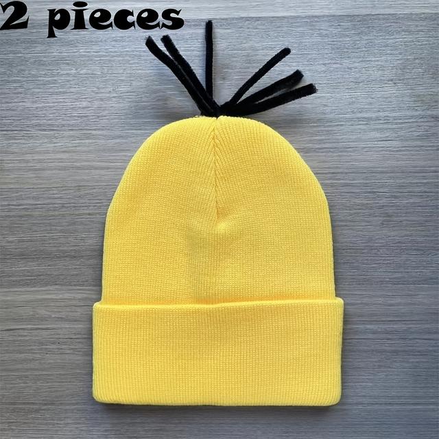 TEMU 2 Gorros de Punto para Cosplay - Adorables Gorros Ideales para Disfraces , Fiestas Temáticas, Regalo (Accesorio para Invierno)