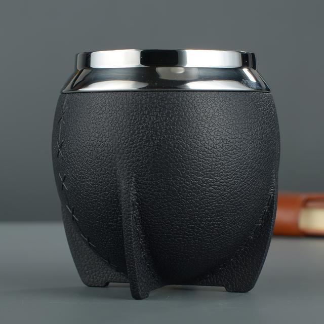 TEMU كوب ماتي من الفولاذ المقاوم للصدأ قابل للتخصيص، كوب شاي ماتي مزدوج الجدران، حاوية طعام ومشروبات حرارية قابلة لإعادة الاستخدام، كوب معزول للمشروبات الساخنة والباردة، معدات تخزين مطبخ قابلة للغسل