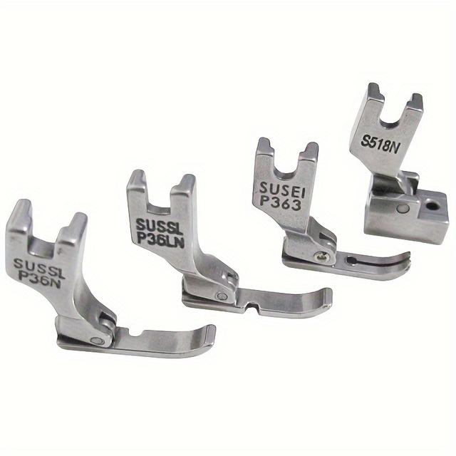 TEMU 4pcs/set Zipper Presser Foot #p363+s518n+p36n+p36ln For Singer Brother Industrial Sewing Machine Accessories