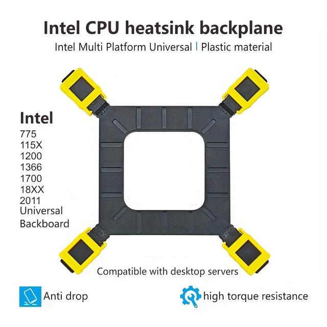 TEMU Intel CPU hűtőborda hátlap 1700/1800/115X többplatformos univerzális hátlap alapkonzol ultravékony hűtőborda hátlap