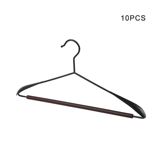 TEMU 10pcs Wide-shouldered Ironwood Coat Hangers, Lightweight And Luxurious, Non-marking And Non-slip, Suitable For Suits, Shirts, Coats, Sweaters, Jackets