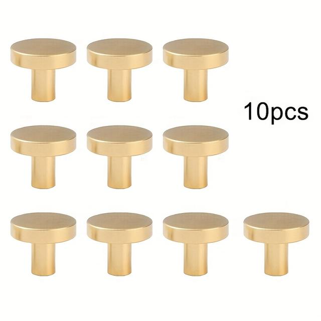 TEMU 10pcs Drawer Pulls, Furniture Hardware Wardrobe Handles, Nickel Brushed Door Knobs, 5 Color Options, Aluminum Alloy Stylish Handles, For Upgraded Cabinets